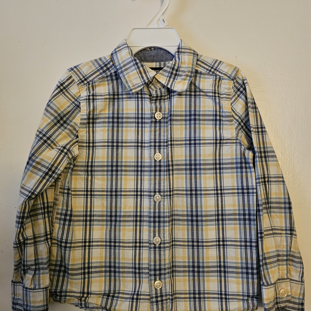 OshKosh B'gosh Blue and Yellow Button Down Shirt